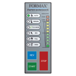 Formax FD shredder control panel